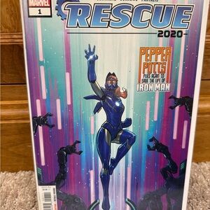 Marvel Rescue 2020 Comic with Blue and Purple Cover